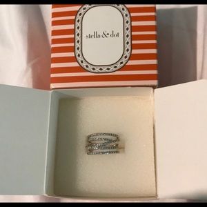 Stella & Dot Pave Ring- Size 5